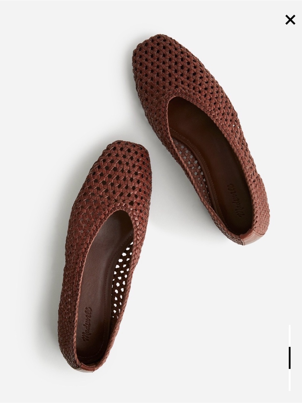 Madewell Mylie Ballet Flat in Handwoven Leather